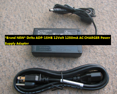*Brand NEW* Delta ADP-15HB 12Volt 1250mA AC CHARGER Power Supply Adapter